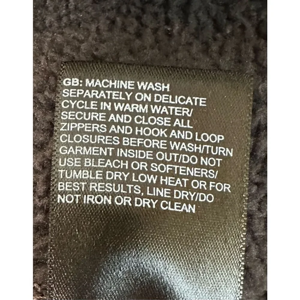 North Face men’s charcoal gray 1/4 zip fleece jacket size medium   #6-0179